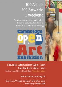 Cambridge Open Art Exhibition 2018 Poster