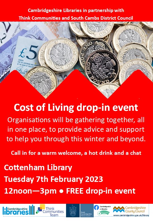 Cost of Living Drop-in Event Cottenham Library